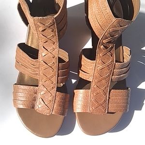 Strappy Leather Wedges